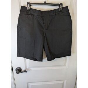 Dockers Metro Bermuda Shorts Womens 12P Black Ideal Fit Cotton Blend Petite